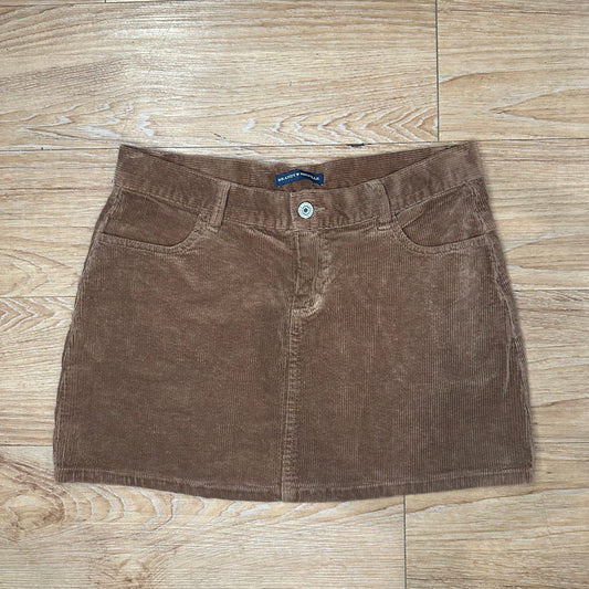 Brown Corduroy Mini Skirt